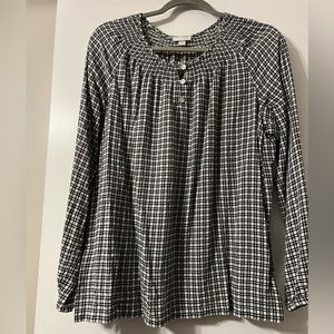 J. Jill black & white blouse